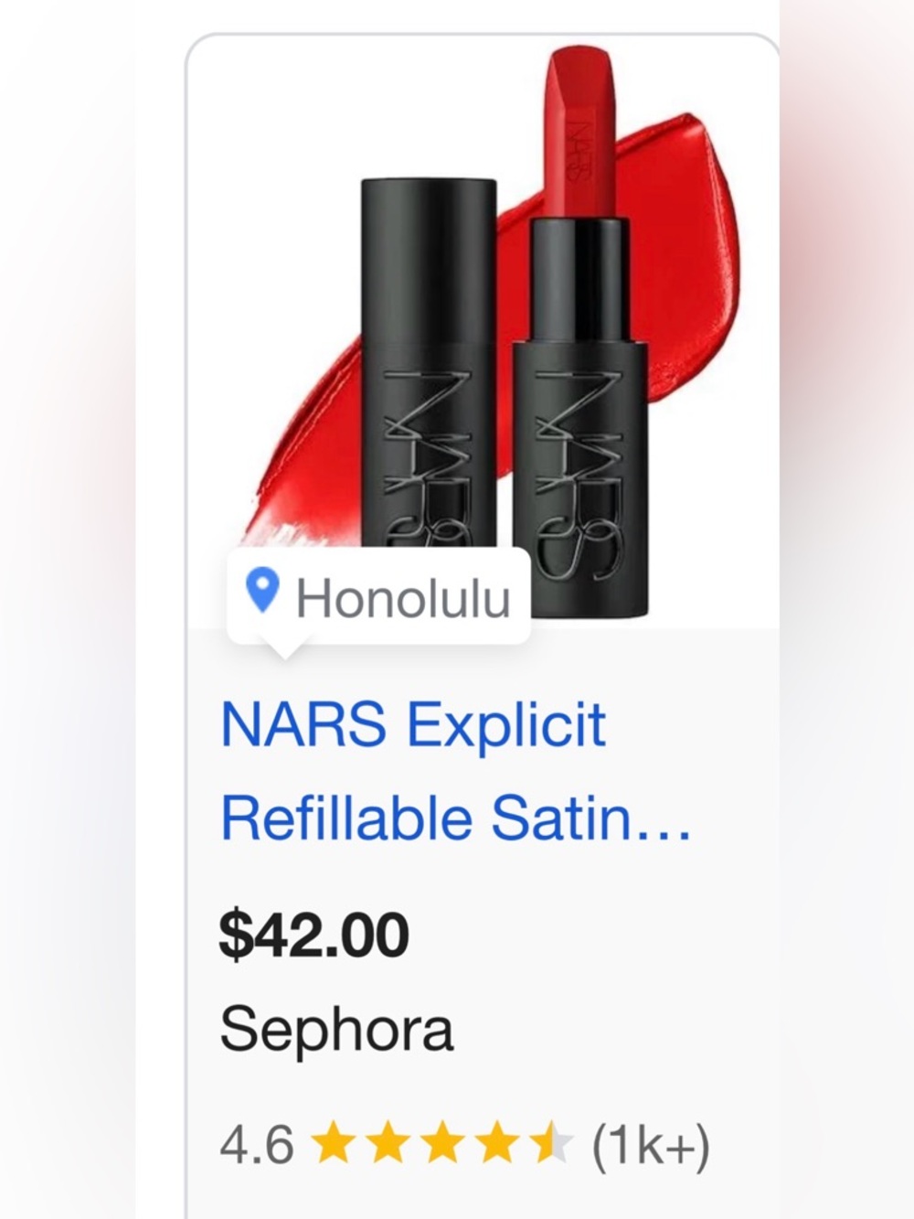 NARS explicit lipstick